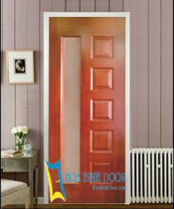 Cửa gỗ công nghiệp HDF veneer KD.6GL-Căm Xe