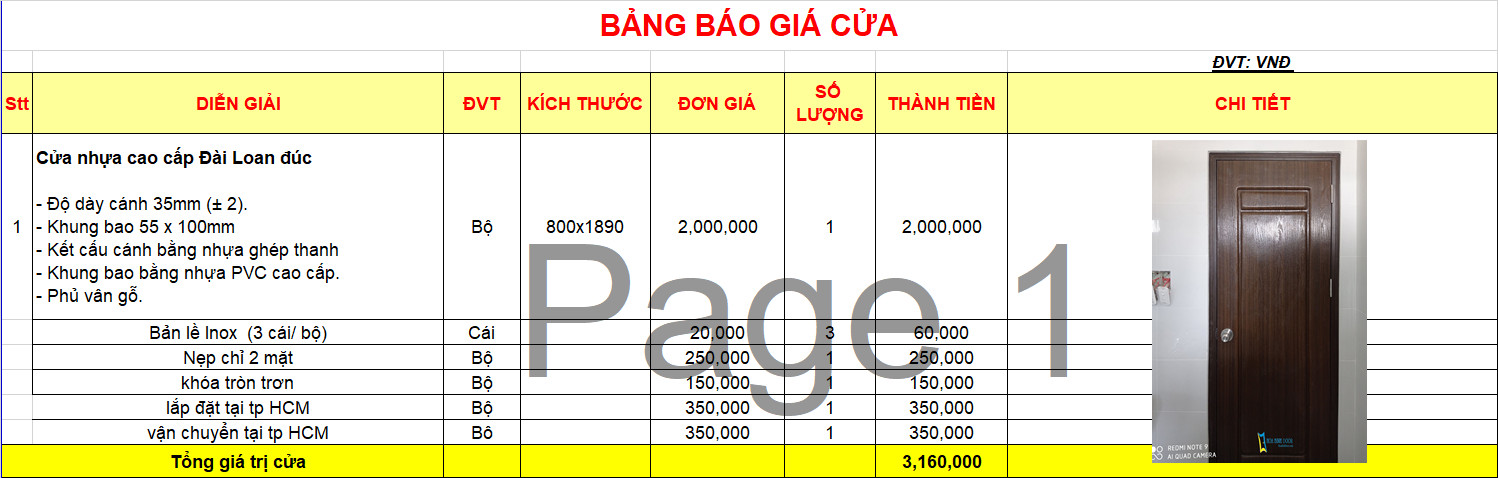  cửa nhựa đài loan tại Đồng Nai