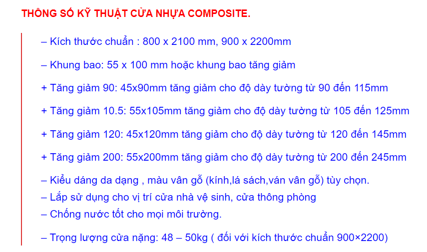 Cửa nhựa composite tại Quận 4