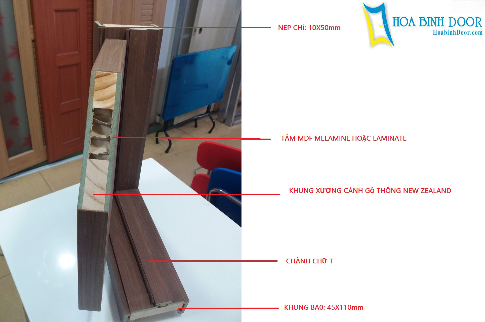 Cửa gỗ MDF veneer tại Bình Tân