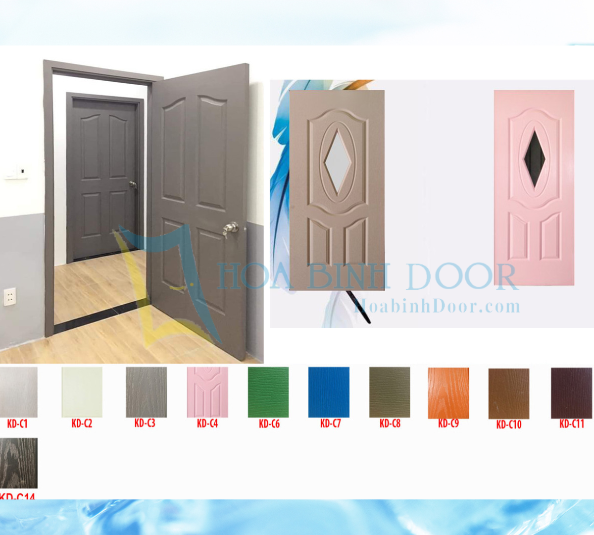Cửa gỗ HDF sơn tại Bình Thạnh