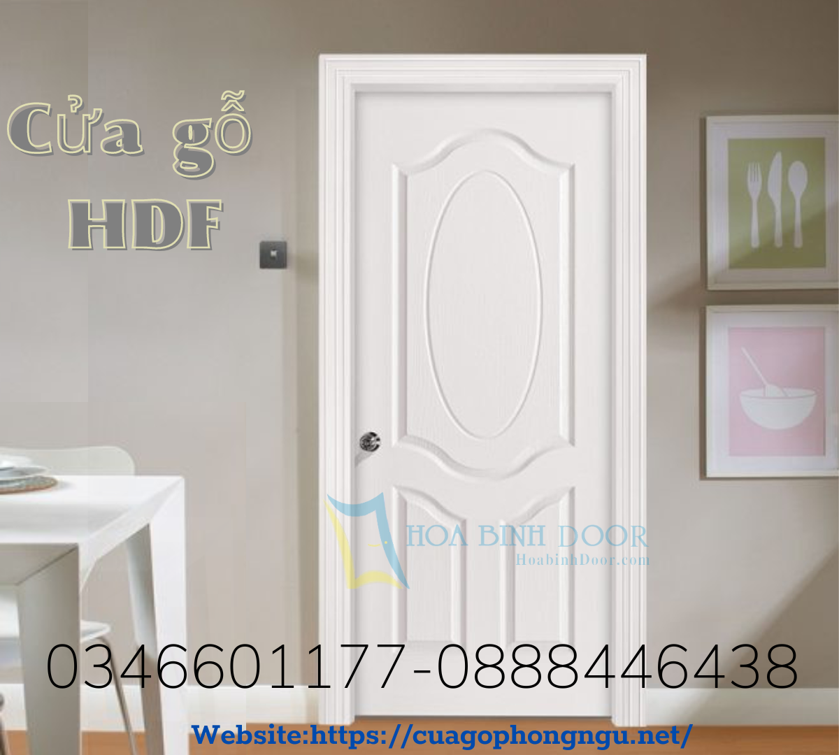 Cửa gỗ HDF sơn tại Quận 8