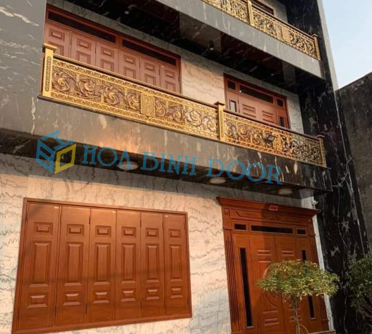 Mẫu cửa thép vân gỗ