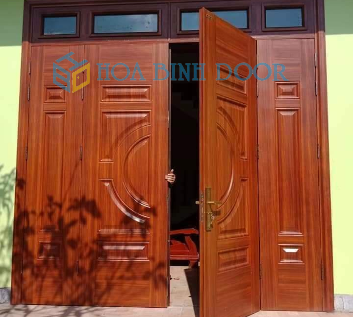 Mẫu cửa thép vân gỗ