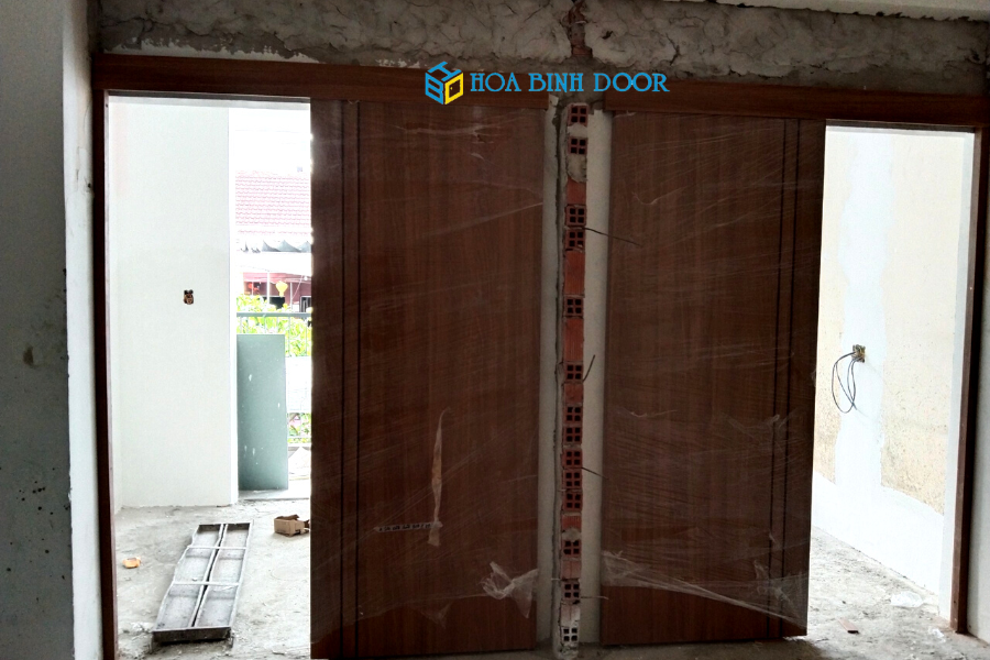 Cửa lùa gỗ công nghiệp An Cường