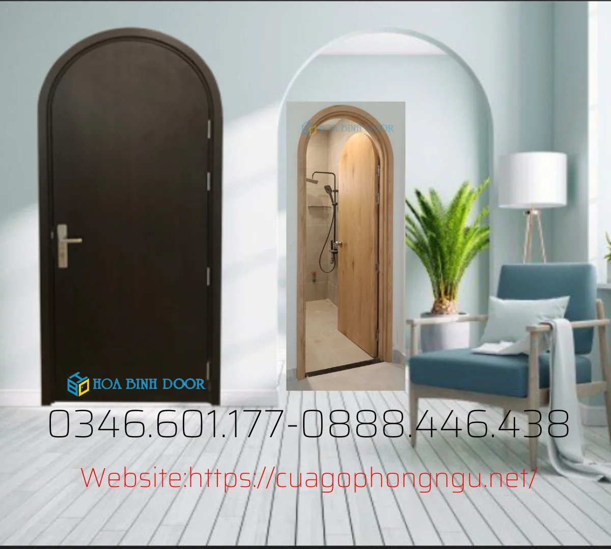 Mẫu cửa nhựa vòm Composite tại Gò Vấp