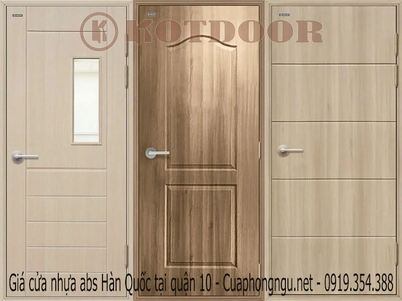 Giá cửa nhựa abs Hàn Quốc tại quận 10