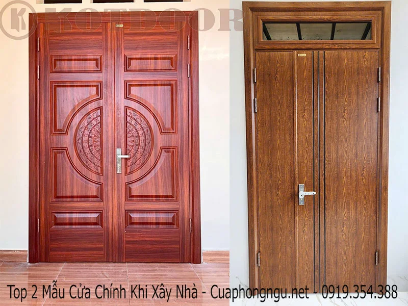 Top 2 Mẫu Cửa Chính Khi Xây Nhà