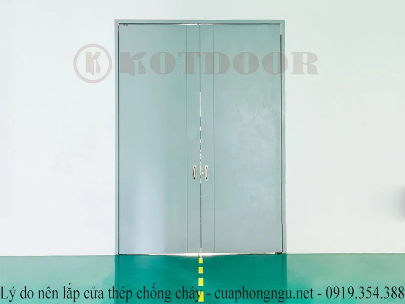 lắp cửa thép chống cháy