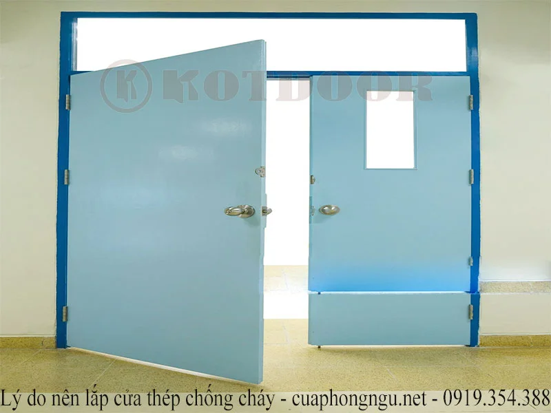 lắp cửa thép chống cháy