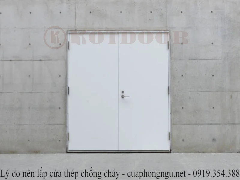 lắp cửa thép chống cháy