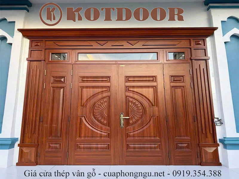 Giá cửa thép vân gỗ