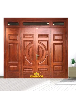 Cửa thép vân gỗ 4 cánh đều