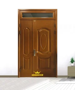 Cửa thép vân gỗ 2 cánh lệch KG-21.07.07A-1TK (1)