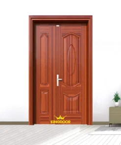 Cửa thép vân gỗ 2 cánh lệch KG-21.07.07A
