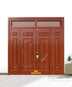 Cửa thép vân gỗ 4 cánh lệch KG-41.01.03A-2NC