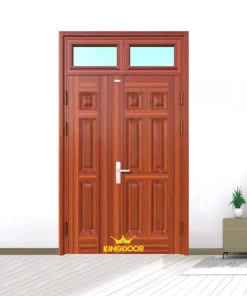 Cửa thép vân gỗ 2 cánh lệch KG-21.04.04A-2TK