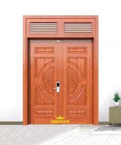 Cửa thép vân gỗ 2 cánh đều KG-22.01H.01H-2NC