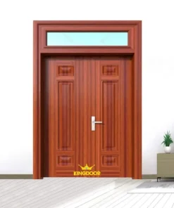 Cửa thép vân gỗ 2 cánh đều KG-22.03A-1TK