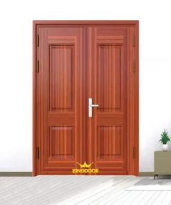 Cửa thép vân gỗ 2 cánh đều KG-22.06