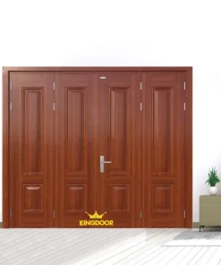 Cửa thép vân gỗ 4 cánh đều KG-42.CS2
